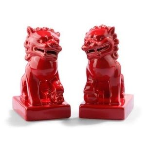 Pair of Red Fu Dog Figurines from Target